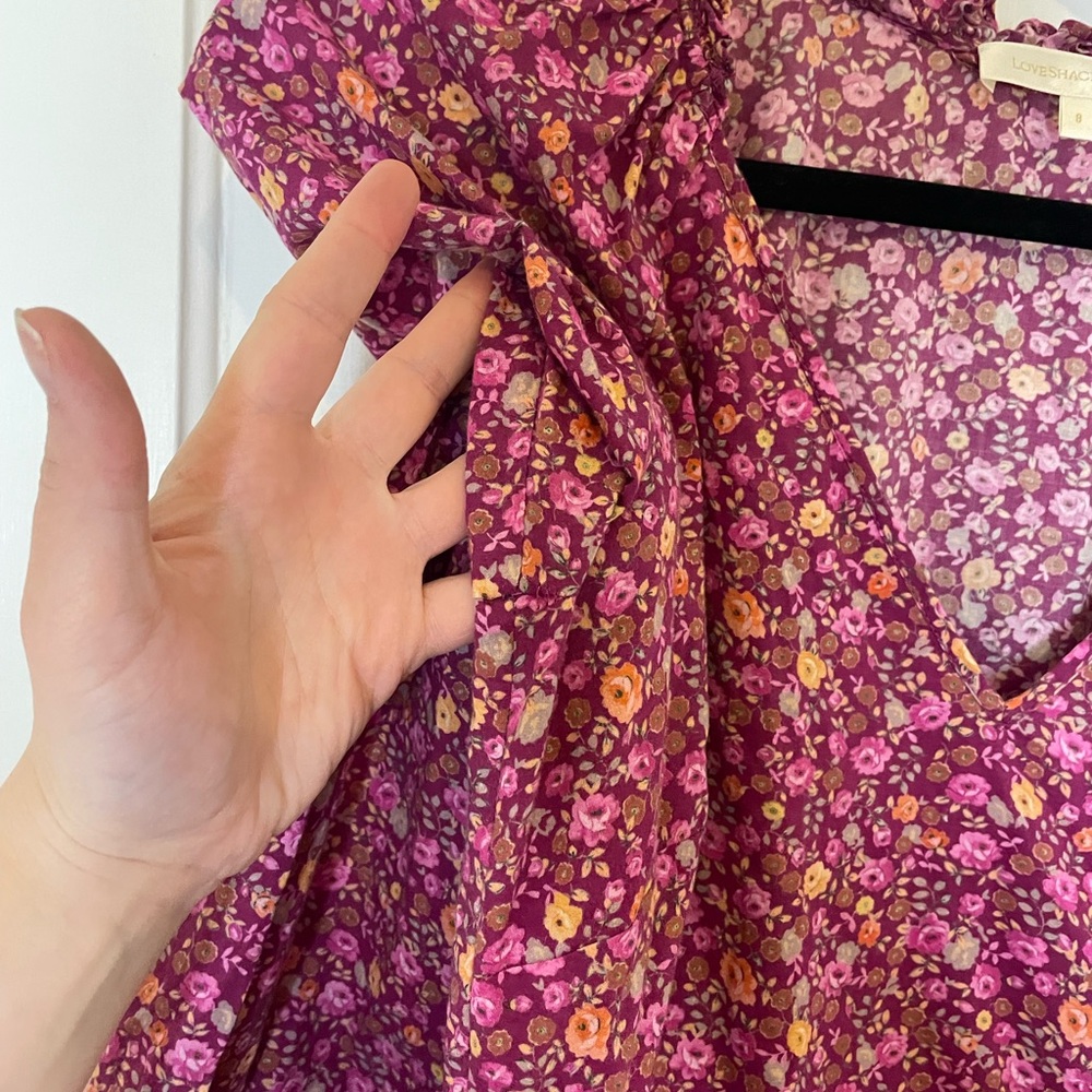 LoveShackFancy Rina Floral Printed Cotton Dress Cottagecore Girly Long Sleeve - Picture 11 of 16